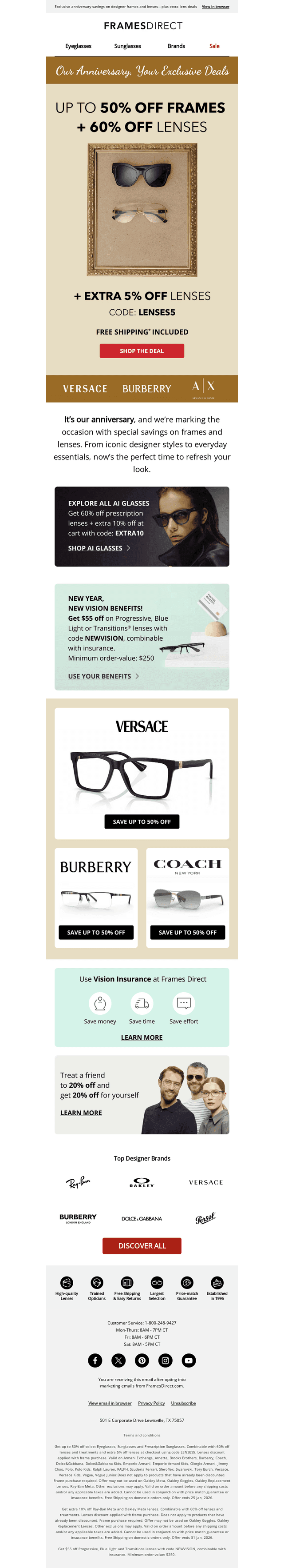 FramesDirect email from Mon, Jan 19, 2026