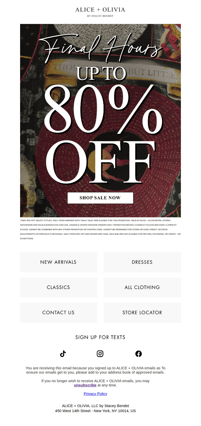 FINAL HOURS: Up to 80% Off 🚨