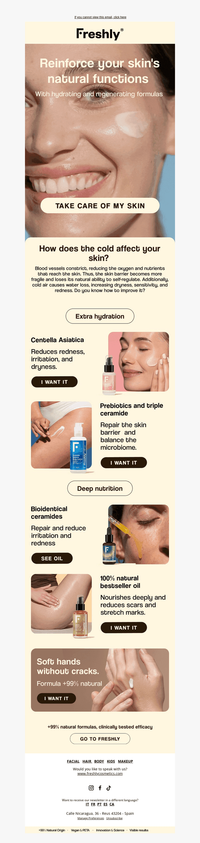 Sensitive, dry or reddened skin? ❄️