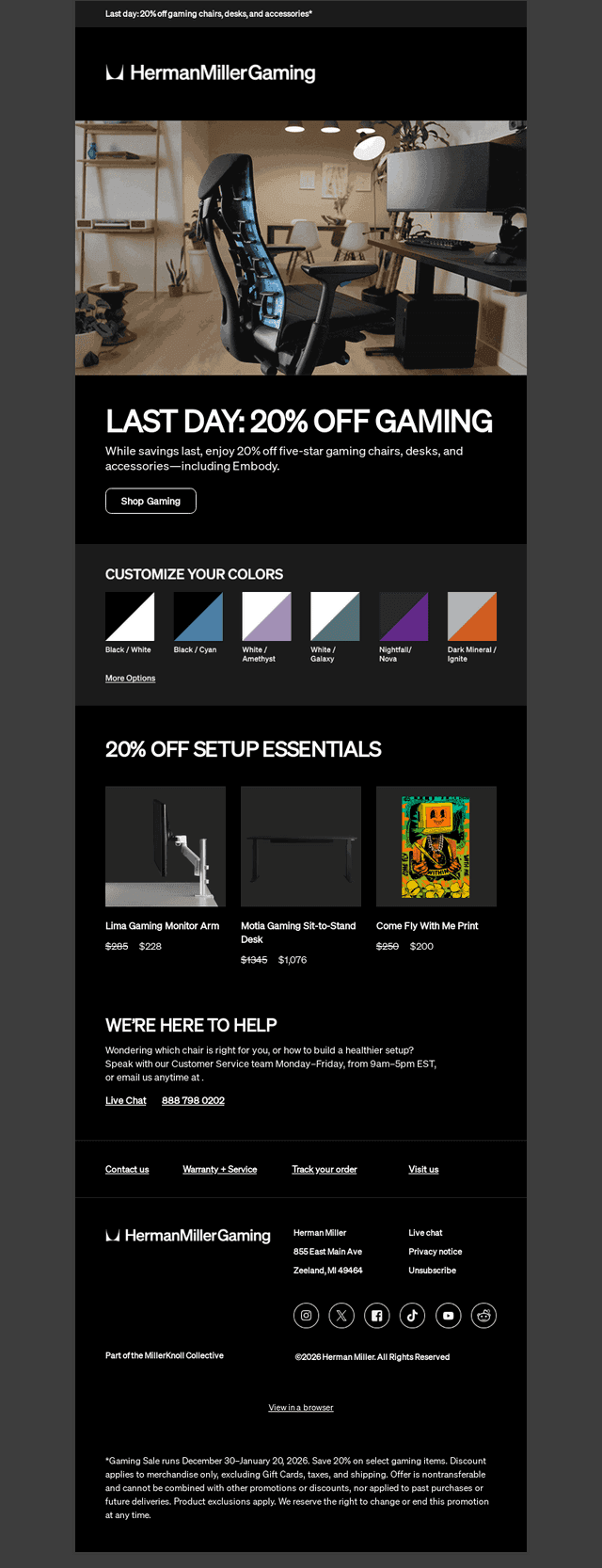 Last day: 20% off Gaming