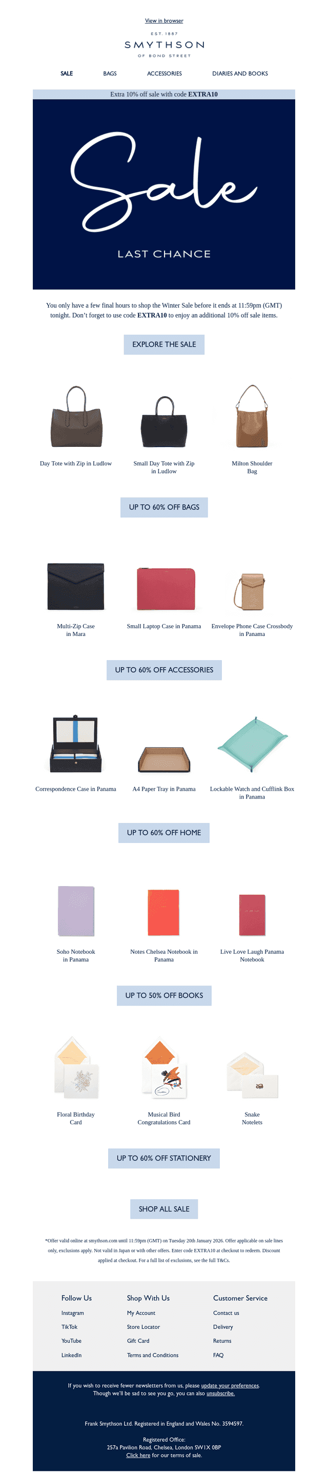 Final hours: extra 10% off the sale
