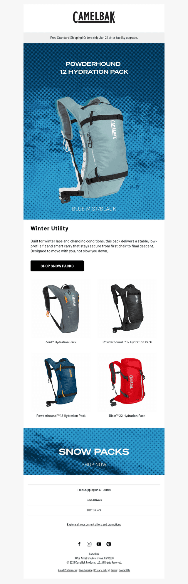 Snow Packs Built for the Mountain