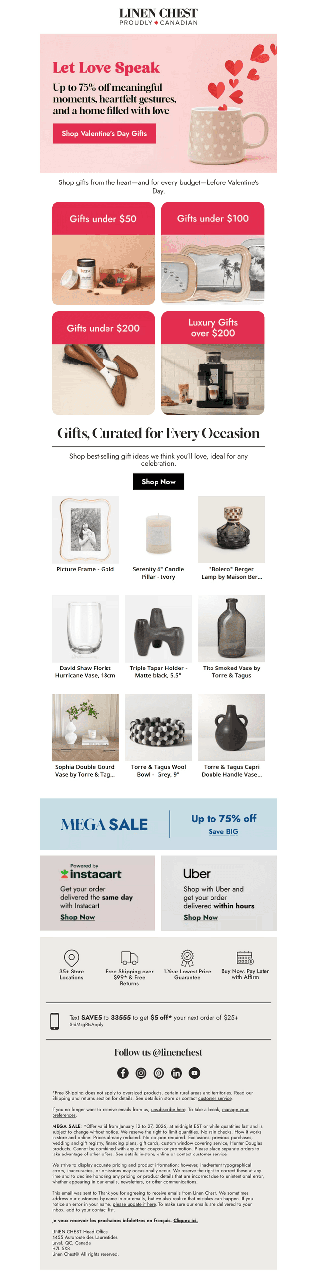 Linen Chest email from Wed, Jan 21, 2026