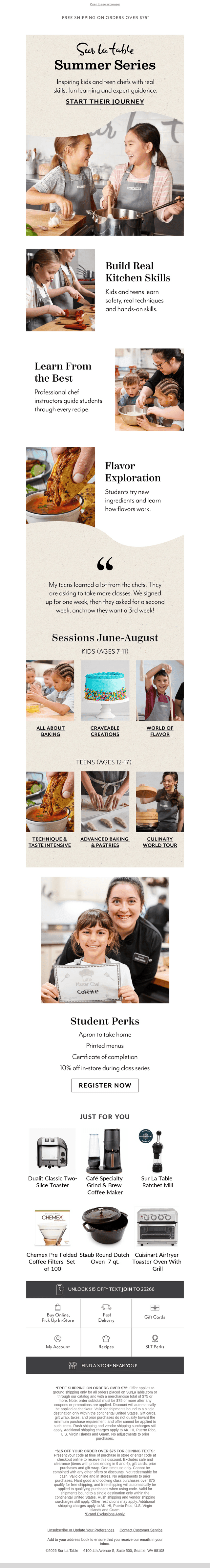 🗣️ Calling all kids! Enroll your budding chef.