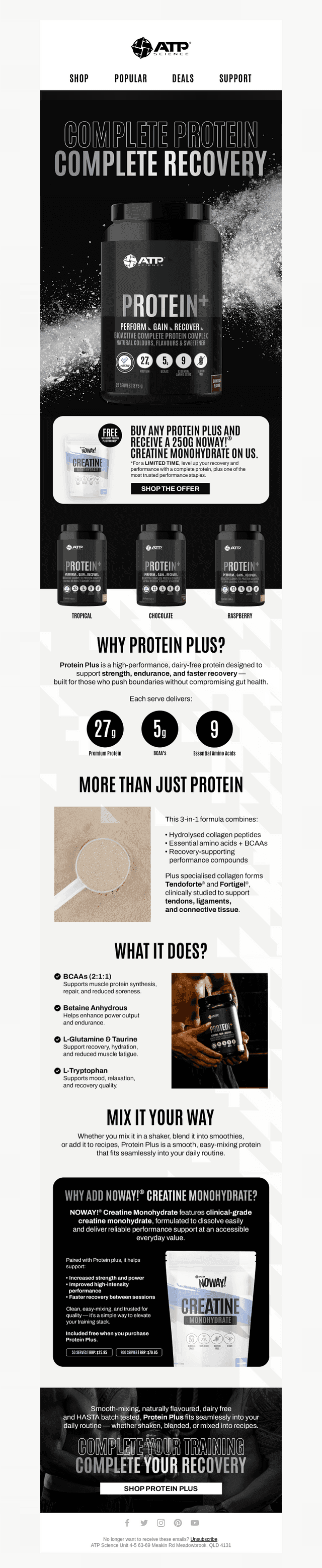 Protein alone isn’t enough... so here's a FREE creatine!