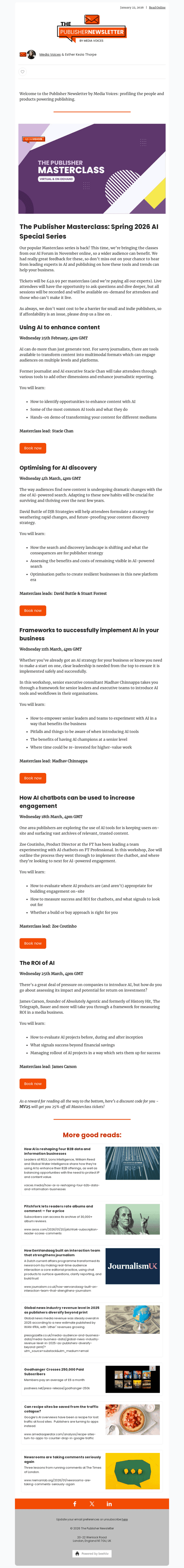 beehiiv email from Thu, Jan 22, 2026