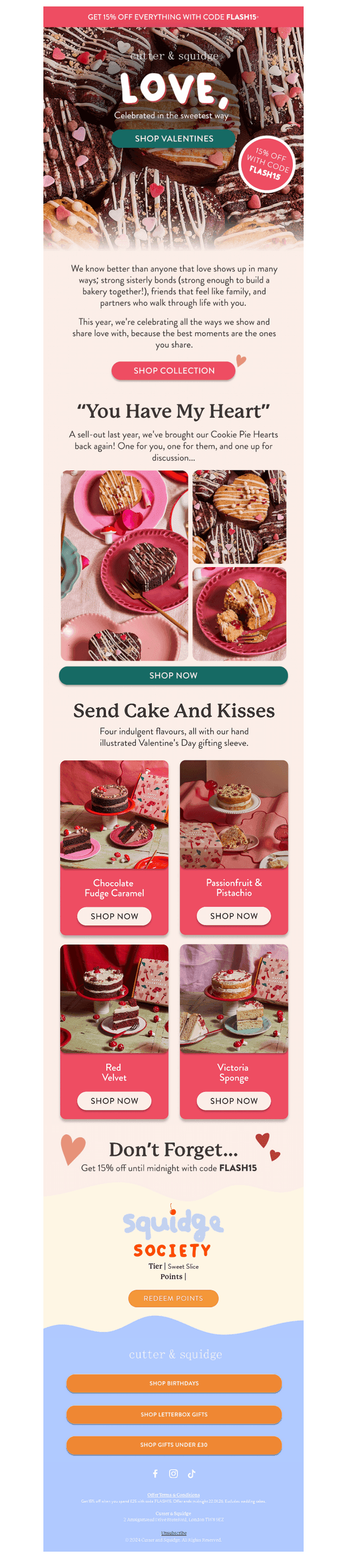 Get 15% off Valentine's Day + more