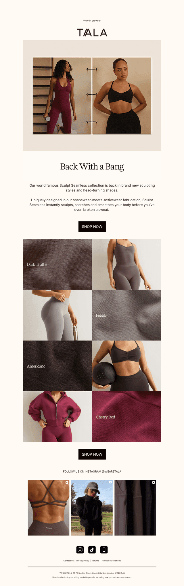 NEW IN & SCULPTS IN SECONDS
