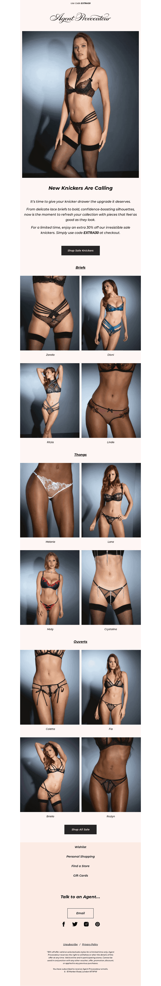Agent Provocateur email from Thu, Jan 22, 2026