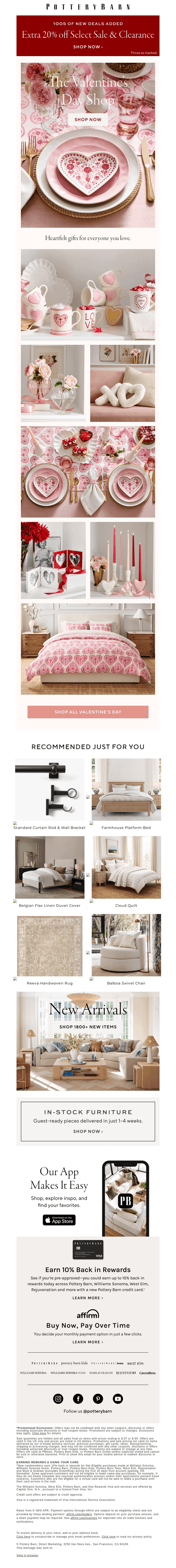 Pottery Barn email from Thu, Jan 22, 2026
