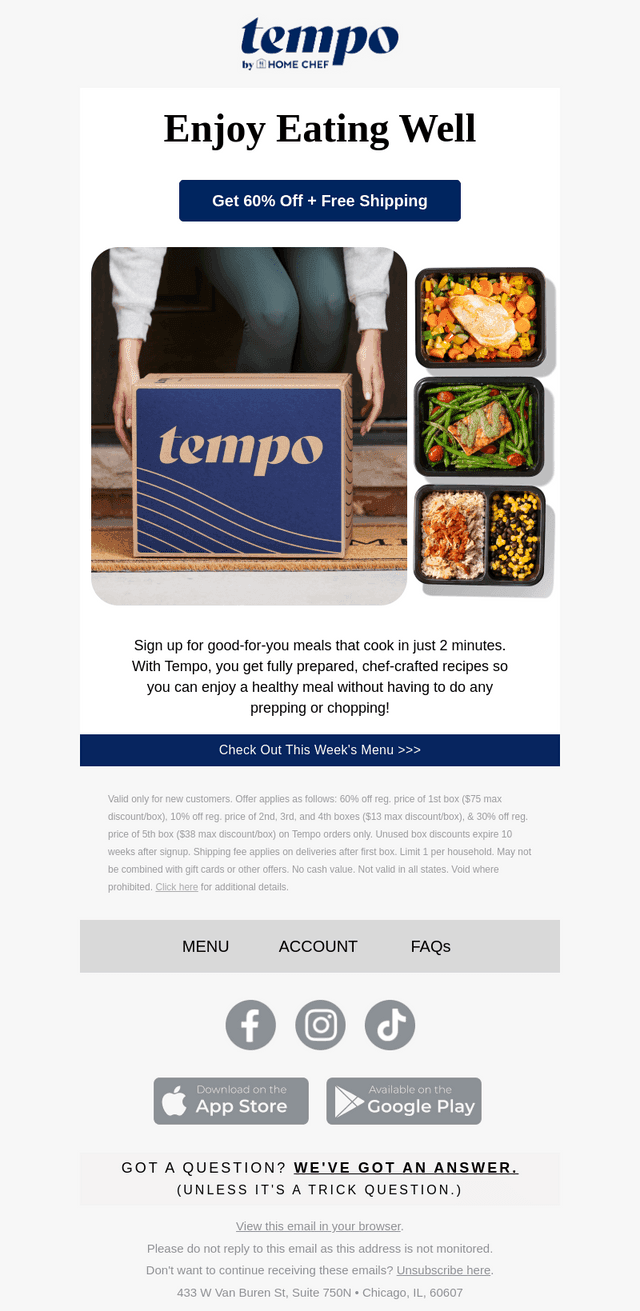 Home Chef email from Thu, Jan 22, 2026