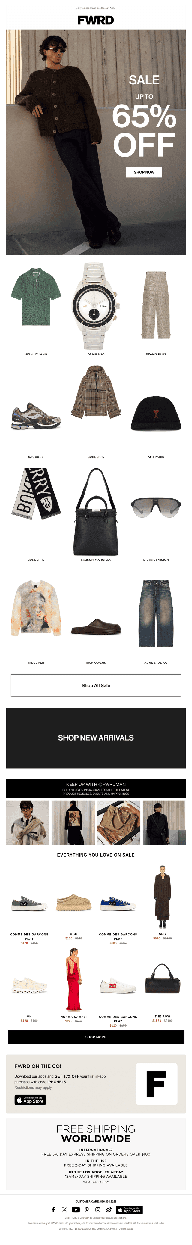 NOW 65% OFF SELECT ITEMS
