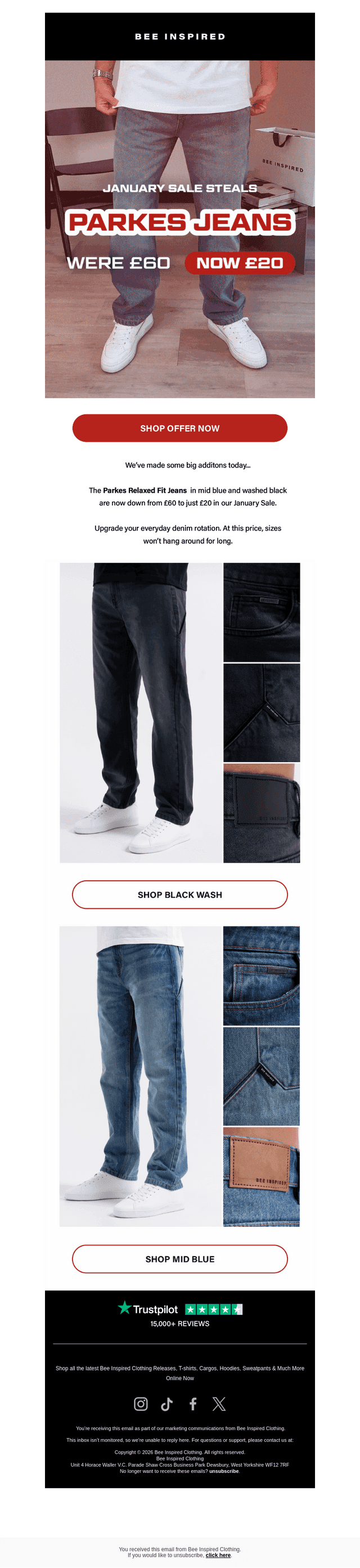 Jeans Now Only £20