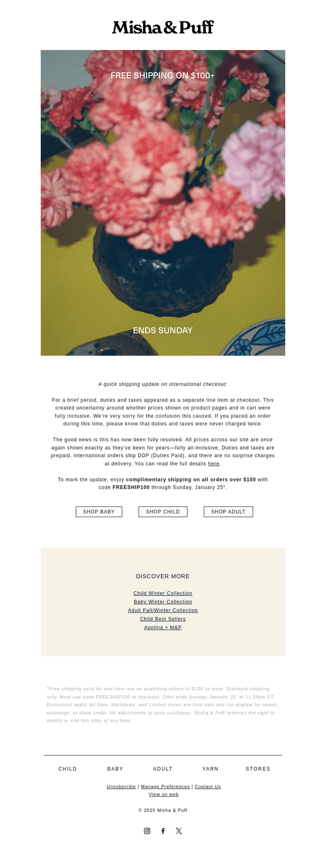 Free Shipping with Code + An International Checkout Update