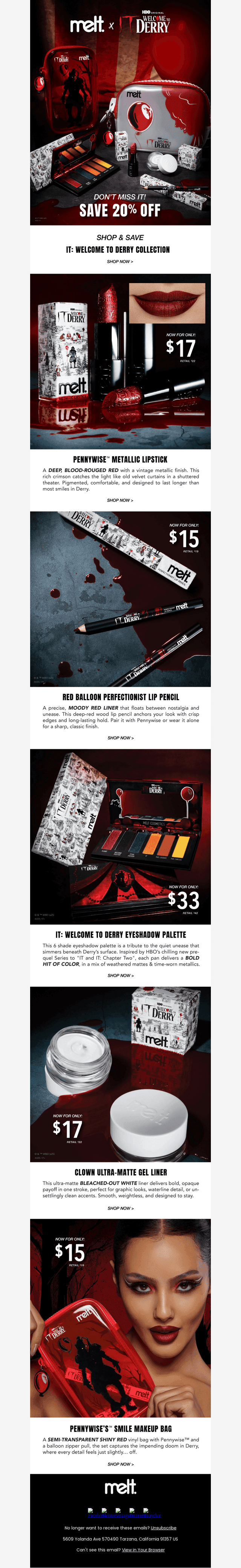 Melt Cosmetics email from Thu, Jan 22, 2026
