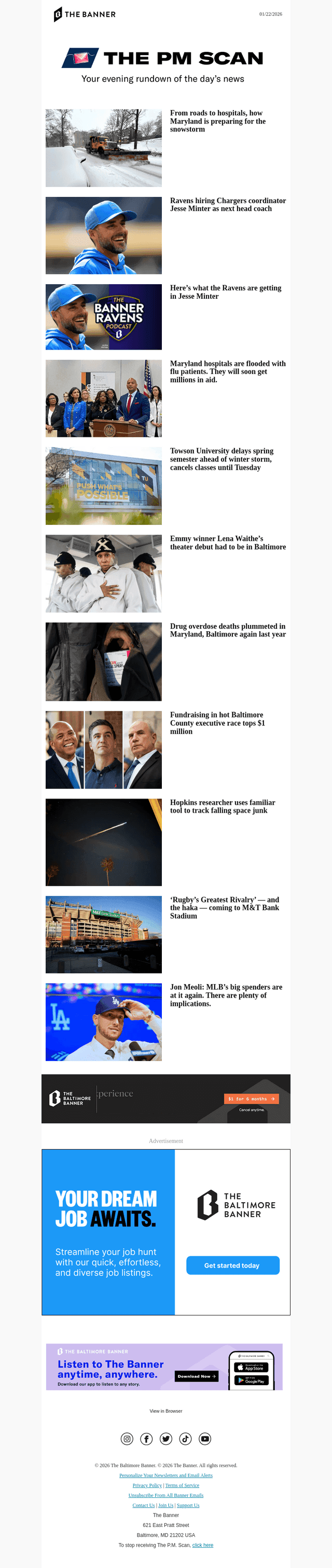 The Baltimore Banner email from Thu, Jan 22, 2026