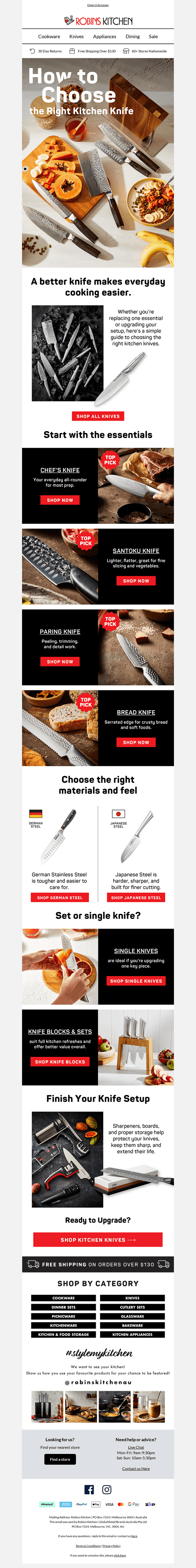 How to choose kitchen knives