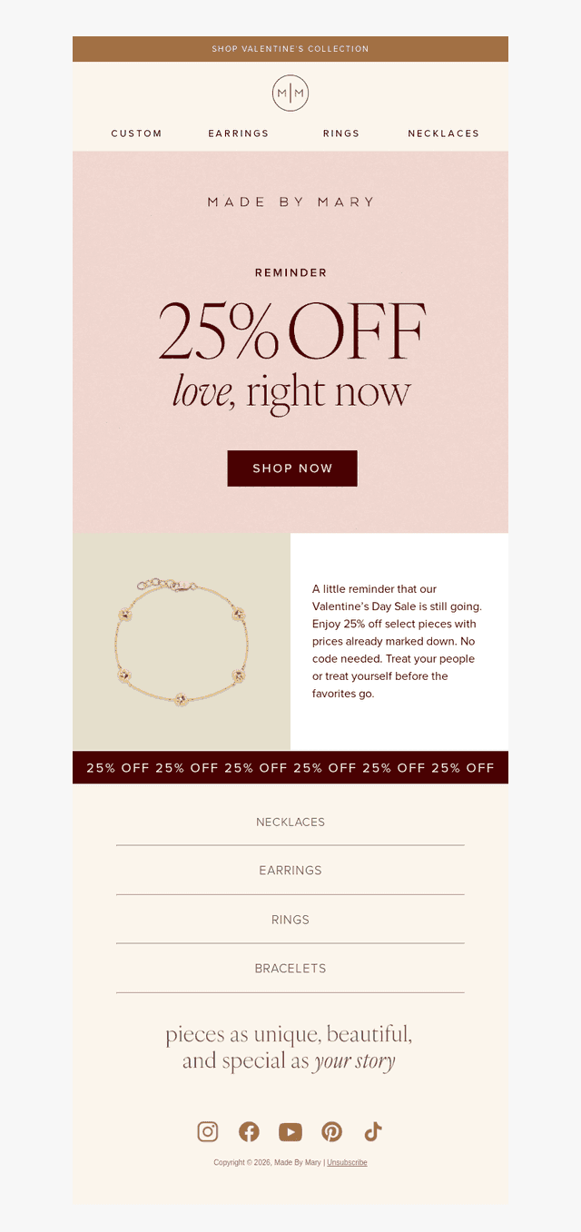 25% Off Happening Now ❤️