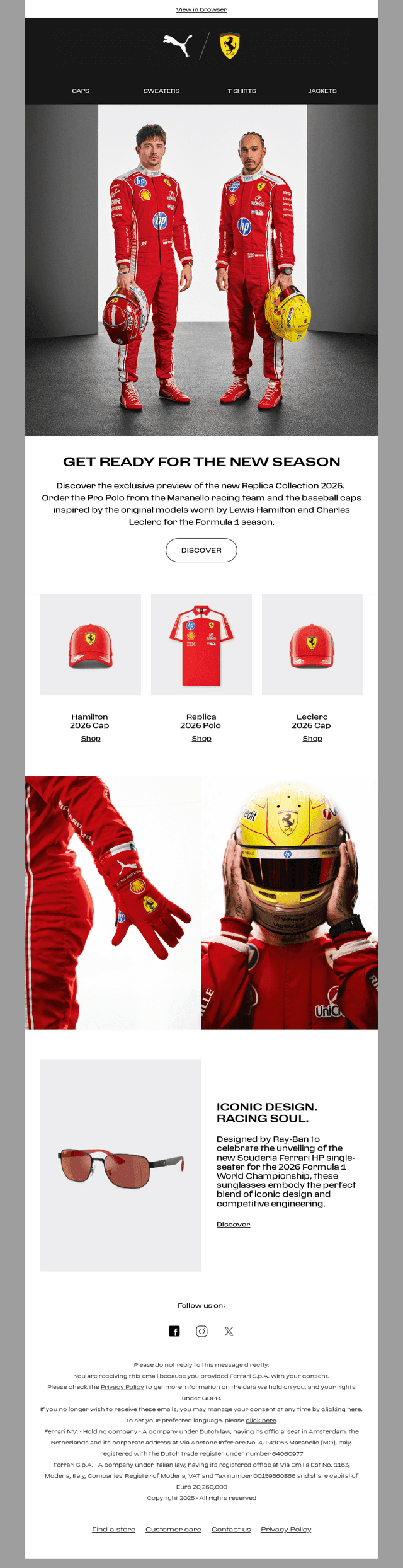 Ferrari email from Fri, Jan 23, 2026