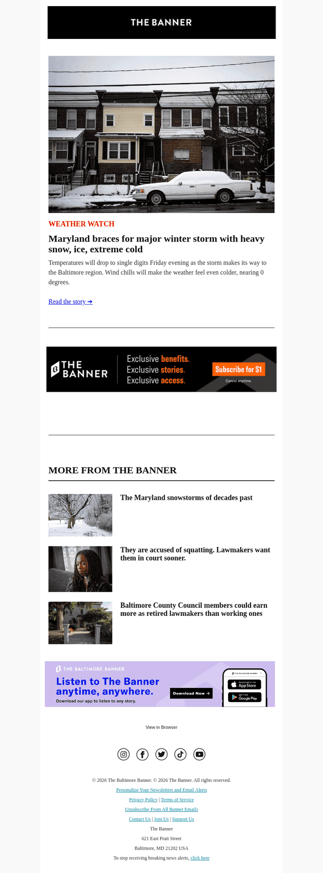 The Baltimore Banner email from Fri, Jan 23, 2026
