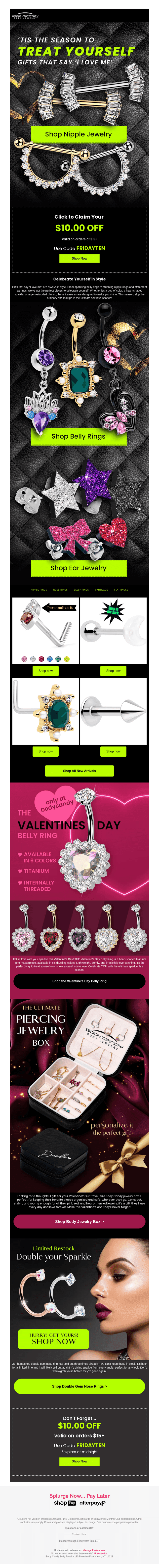 Don't Forget... you have $10 to spend