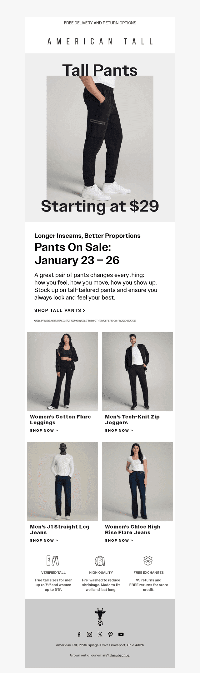 Tall Pants Starting at $29👖