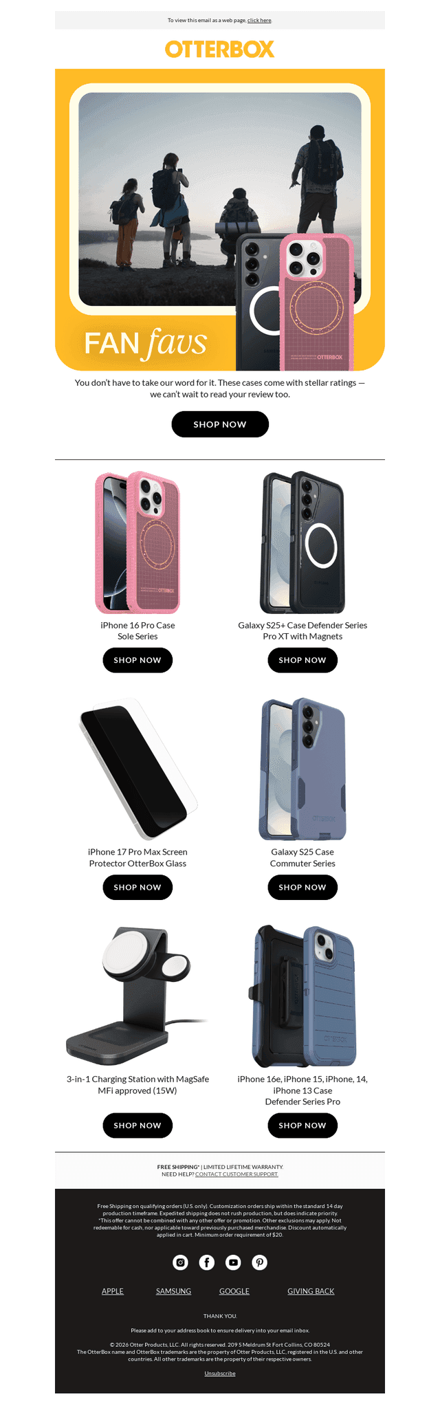 OtterBox email from Fri, Jan 23, 2026