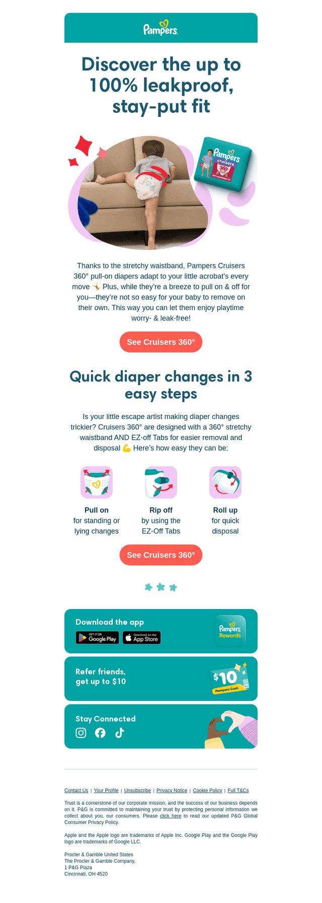 Try Cruisers 360° pull-on diapers