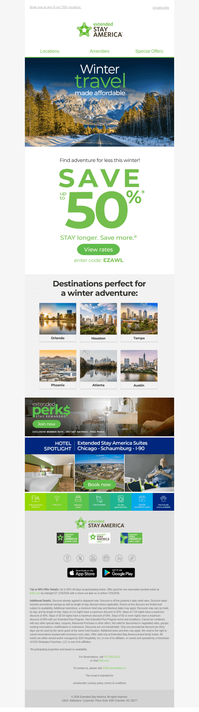 Extended Stay America email from Fri, Jan 23, 2026
