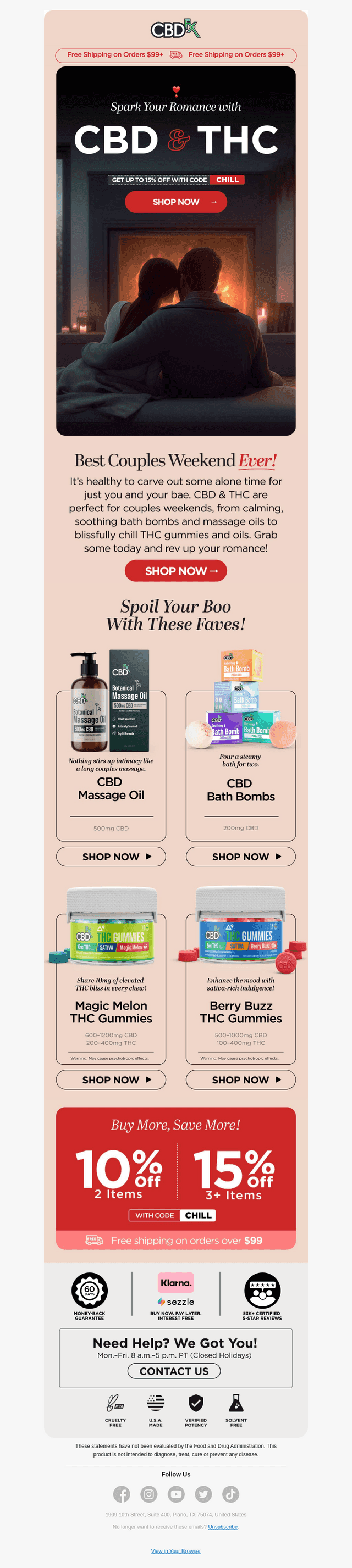 Enjoy a couples weekend with chilltastic CBD & THC 💕