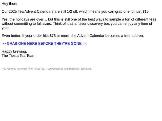 Advent Calendars Are Still $15 🎉