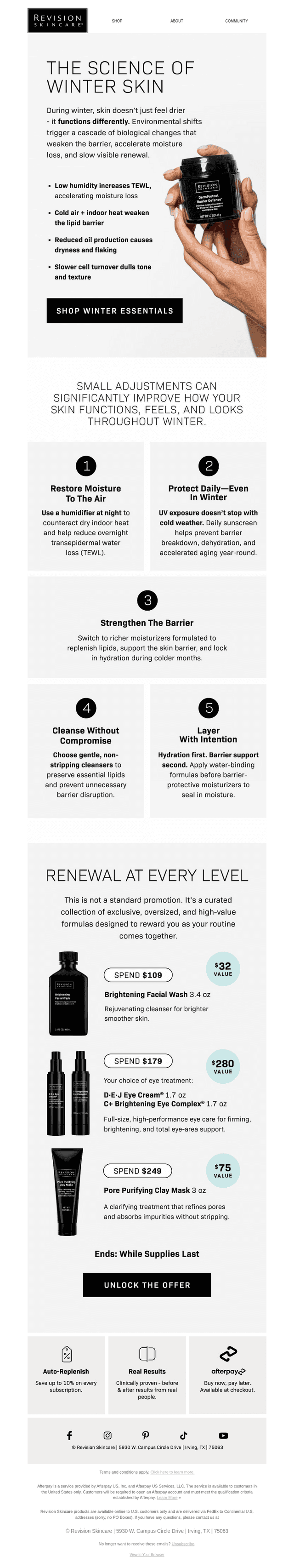 Revision Skincare email from Sat, Jan 24, 2026
