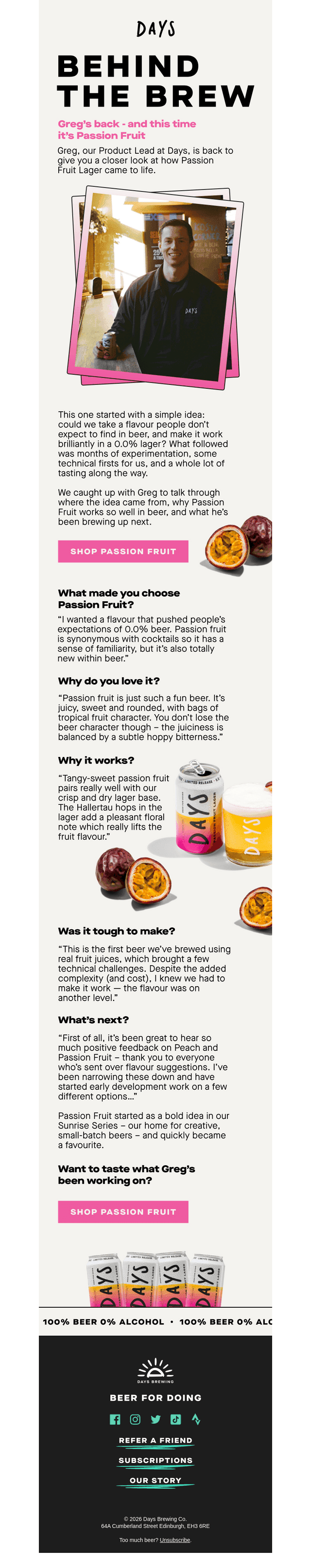 How we made Passion Fruit Lager 🤓