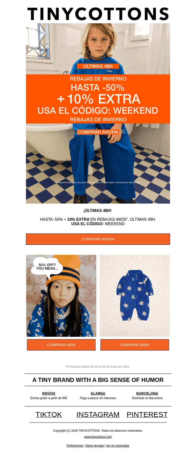 ÚLTIMAS 48H | 10% EXTRA EN REBAJAS