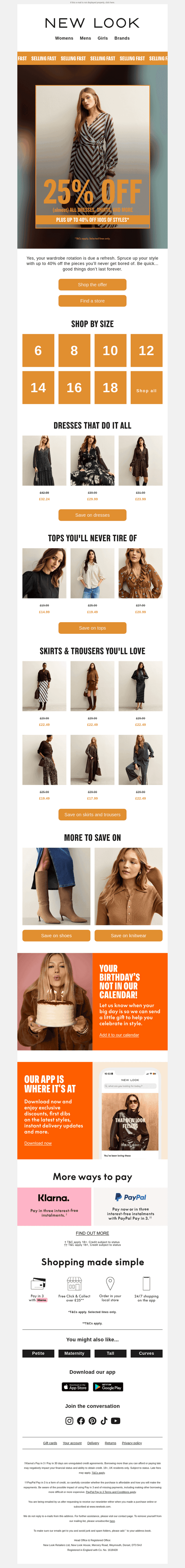 Ends tomorrow: up to 40% off