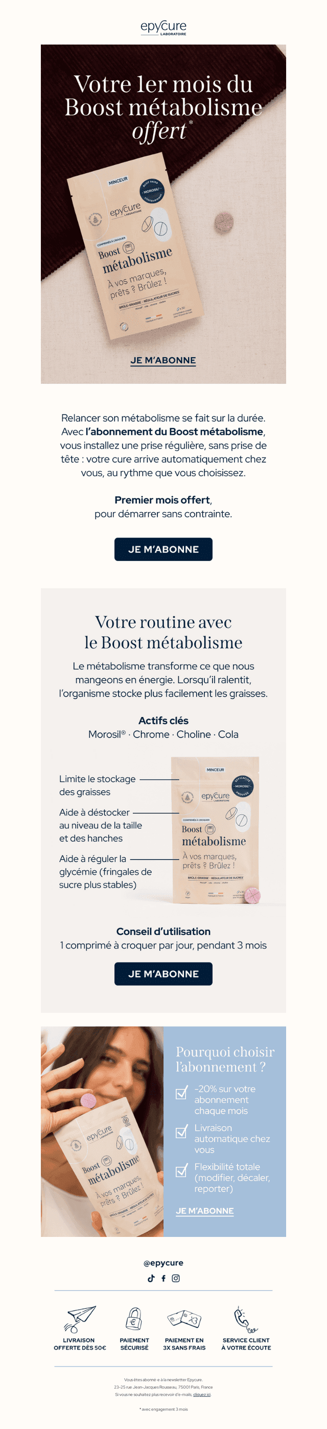 Boost métabolisme : votre 1er mois offert