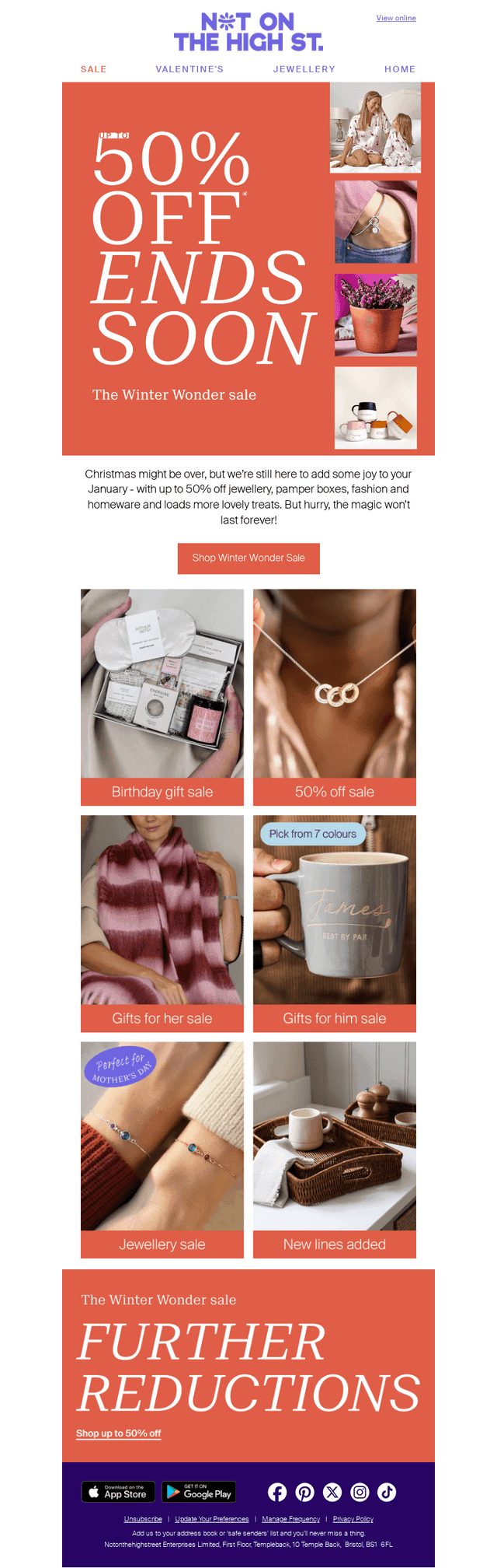 notonthehighstreet email from Sun, Jan 25, 2026