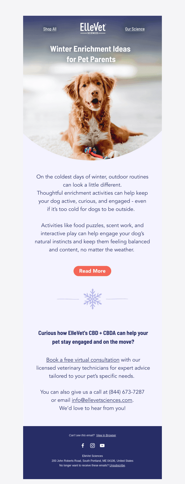ElleVet Sciences email from Sun, Jan 25, 2026