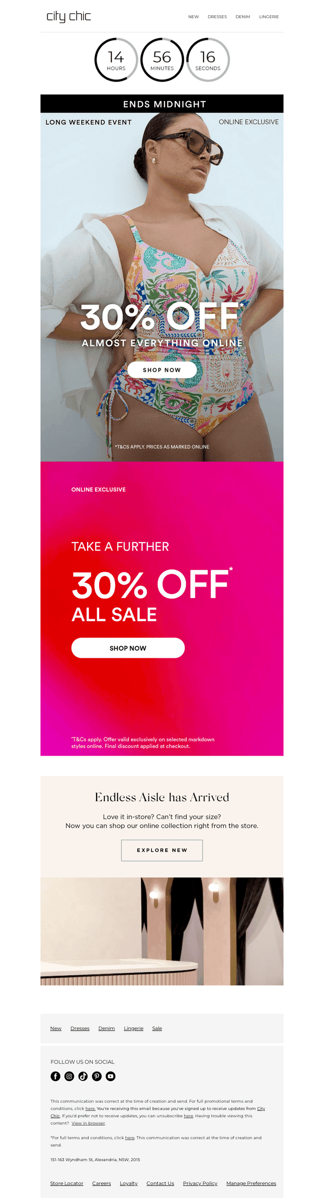 Extended 🥳 30% Off* Almost Everything Online Ends Midnight