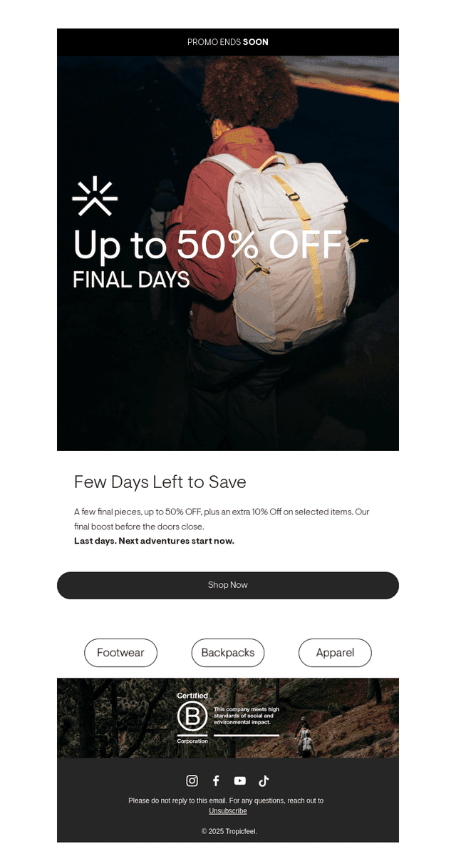 Up to 50% off | Final days