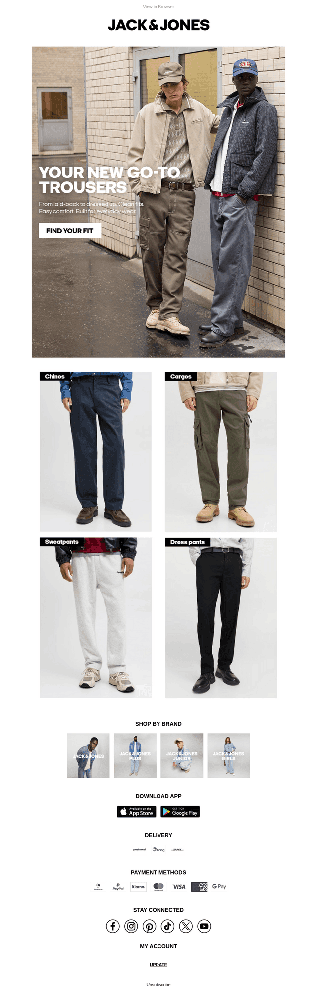 The trousers that stay out