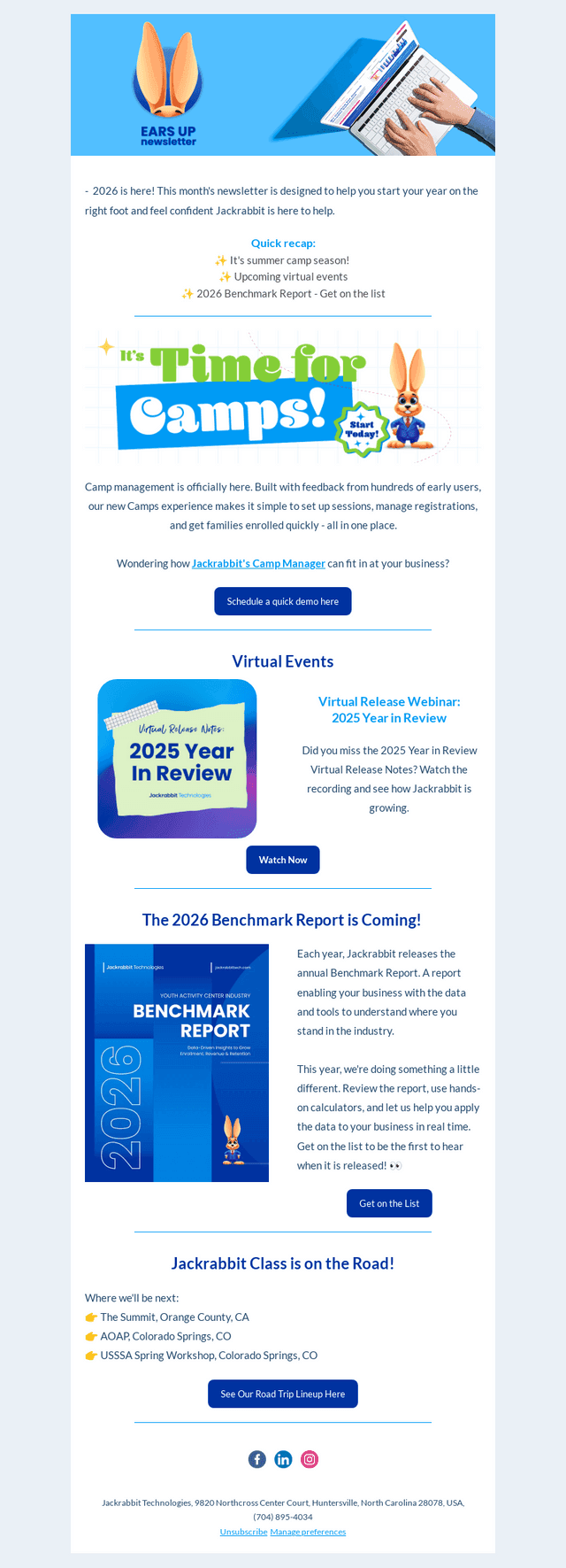 Jackrabbit Technologies email from Mon, Jan 26, 2026