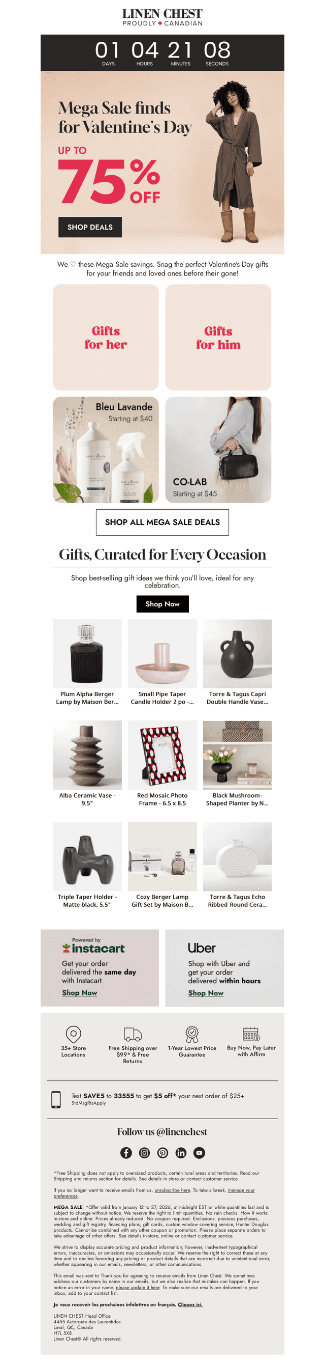 Linen Chest email from Tue, Jan 27, 2026