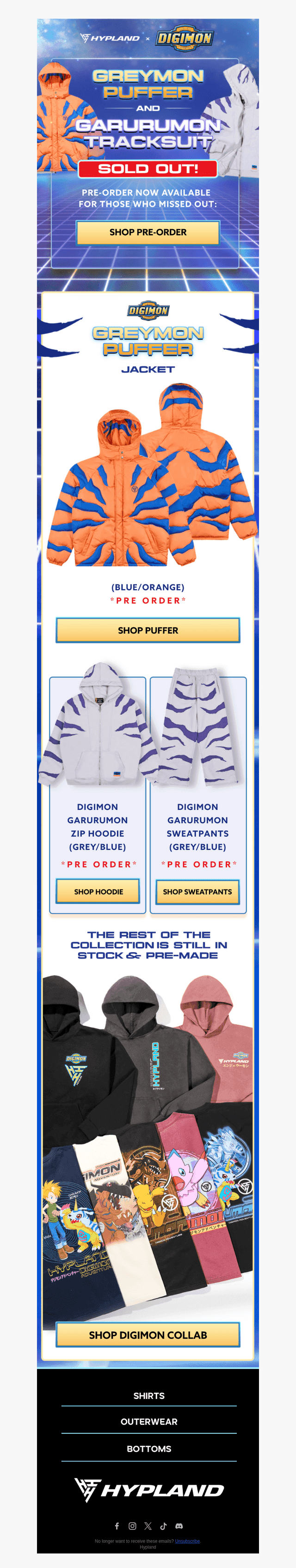 Puffer & Tracksuits Sold Out!