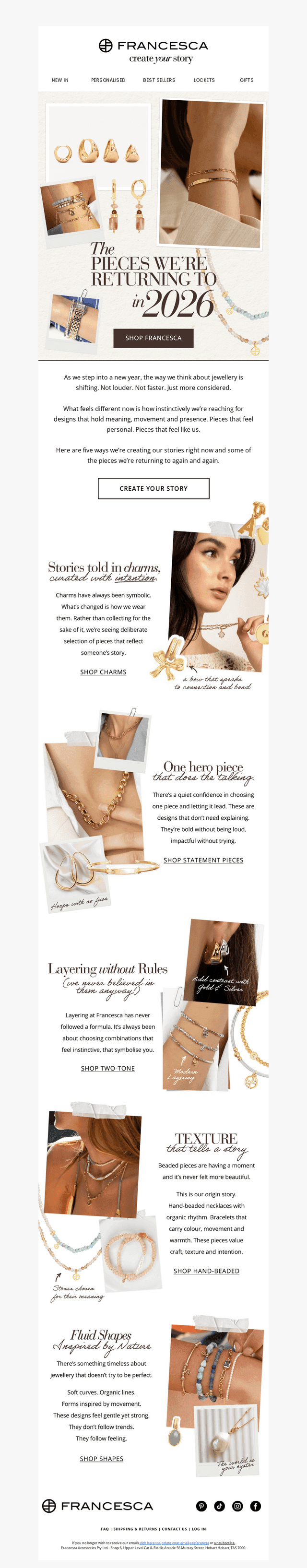 The shift in jewellery