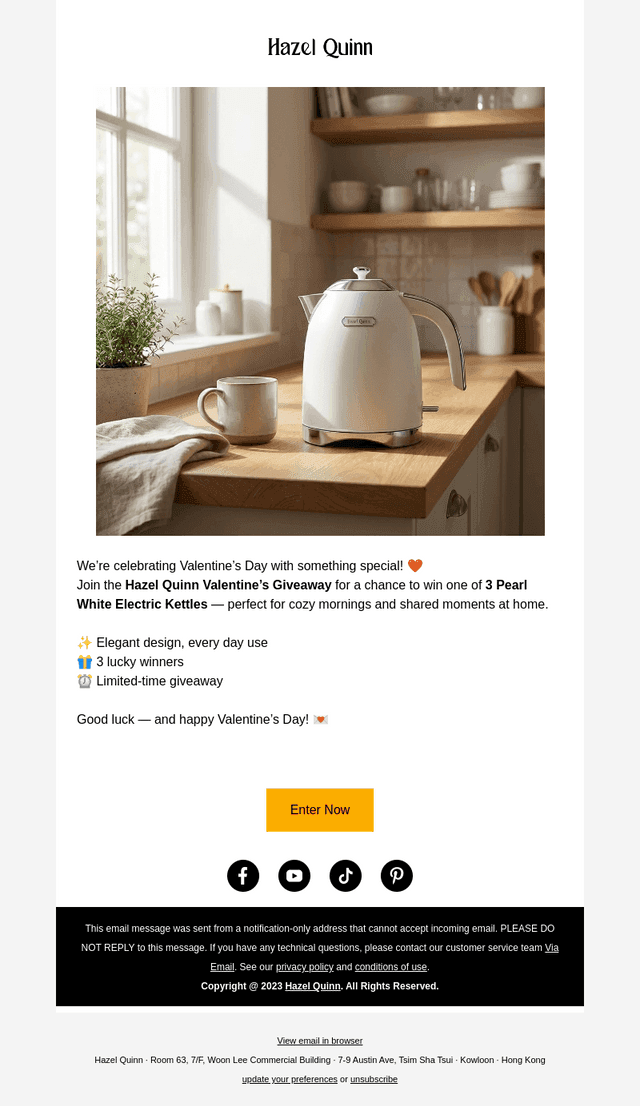 Hazel Quinn email from Tue, Jan 27, 2026