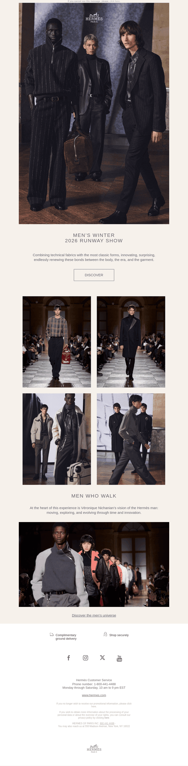 Men’s winter 2026 runway show