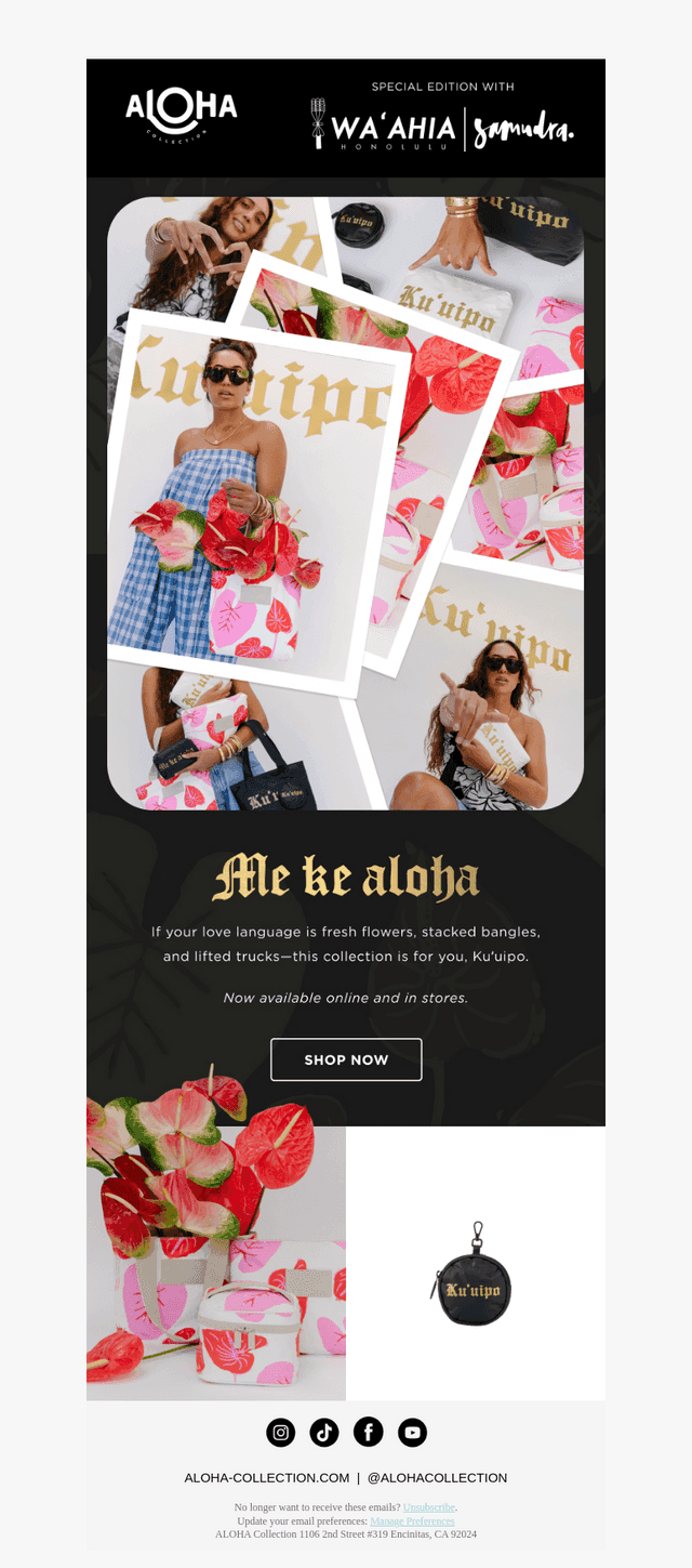 ALOHA Collection email from Tue, Jan 27, 2026