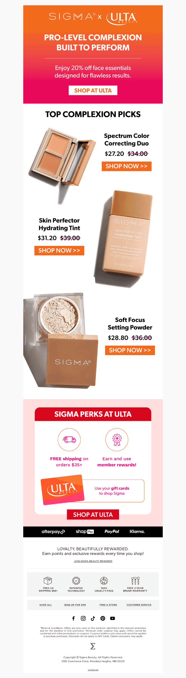 Ulta Savings on Sigma Complexion! ✨