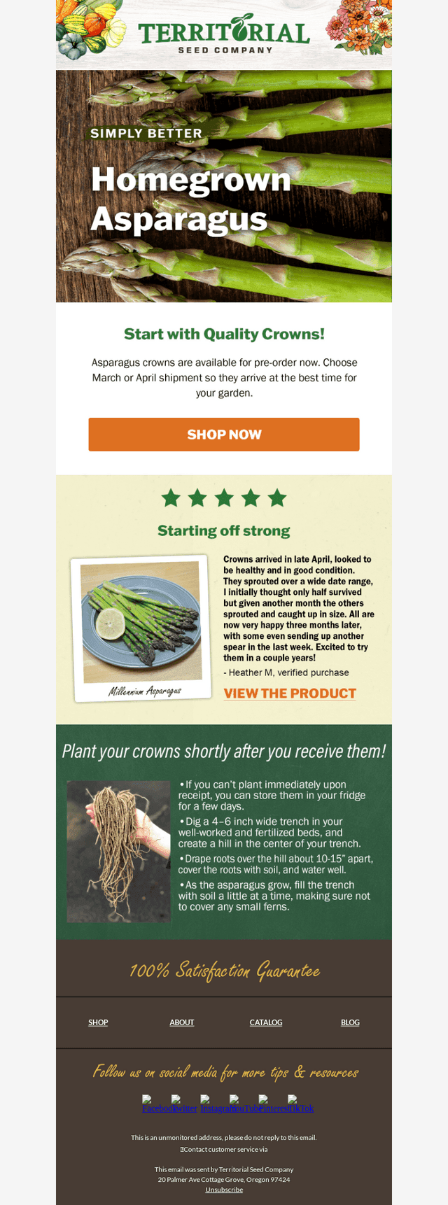 Pre-order your asparagus crowns! 🌱